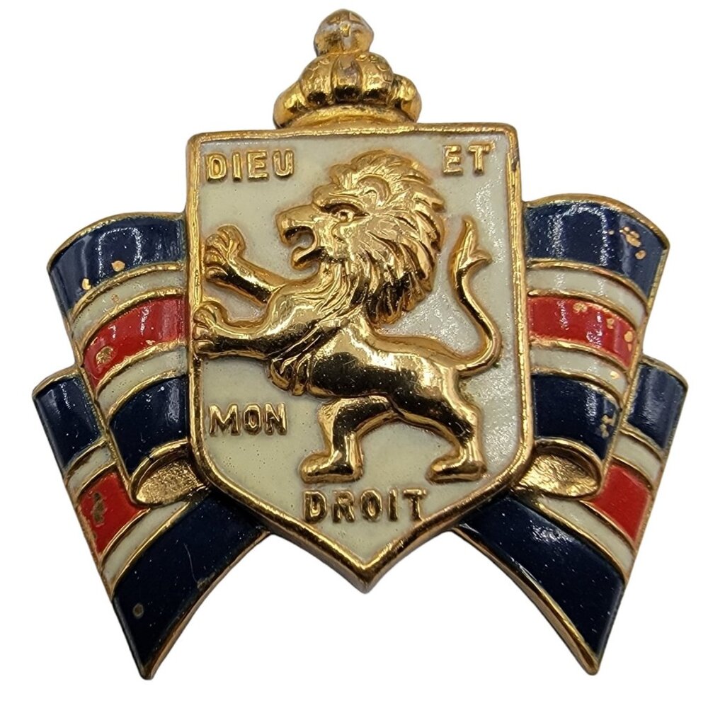 Accessocraft Patriotic Coat of Arms WWII British War Relief Society Lapel Badge